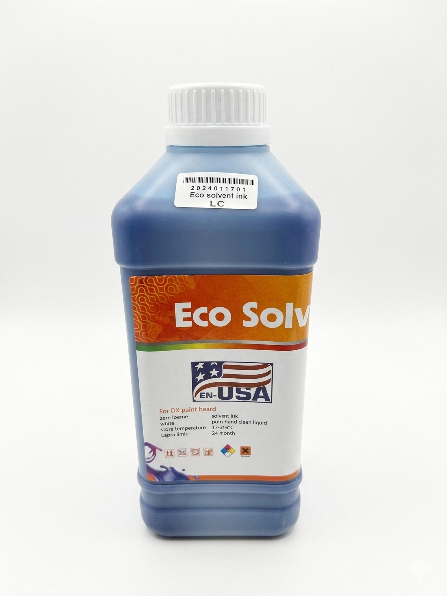 Light Cyan Eco Solvent Ink Roland Mutoh Mimaki DX4 DX5 DX6 DX7 XP600 TX800 I3200 L1800